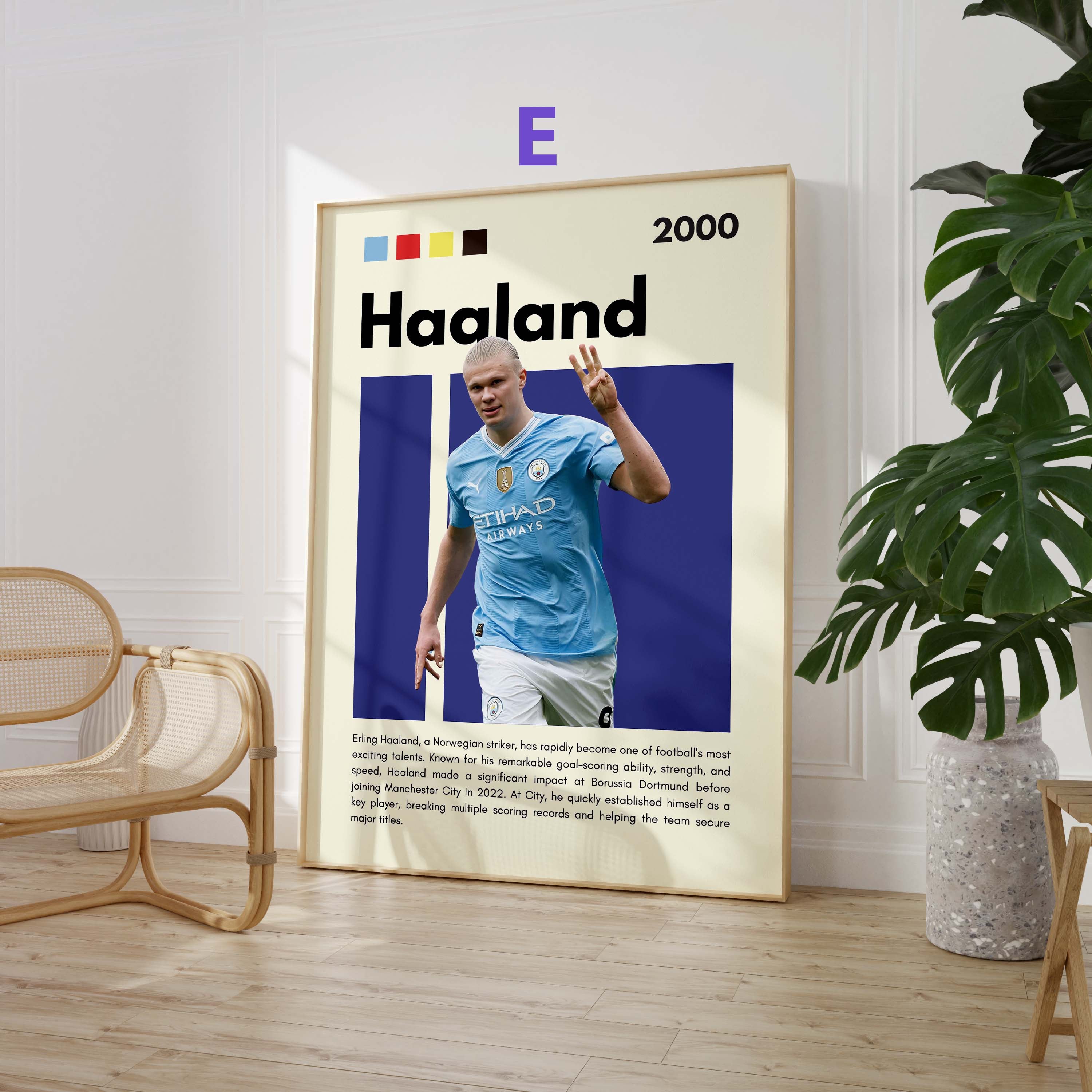 Fußball Stars Poster · Mbappé Neymar Messi Hakimi Haaland Yamal · Sport Wanddeko · Print ohne Rahmen-6