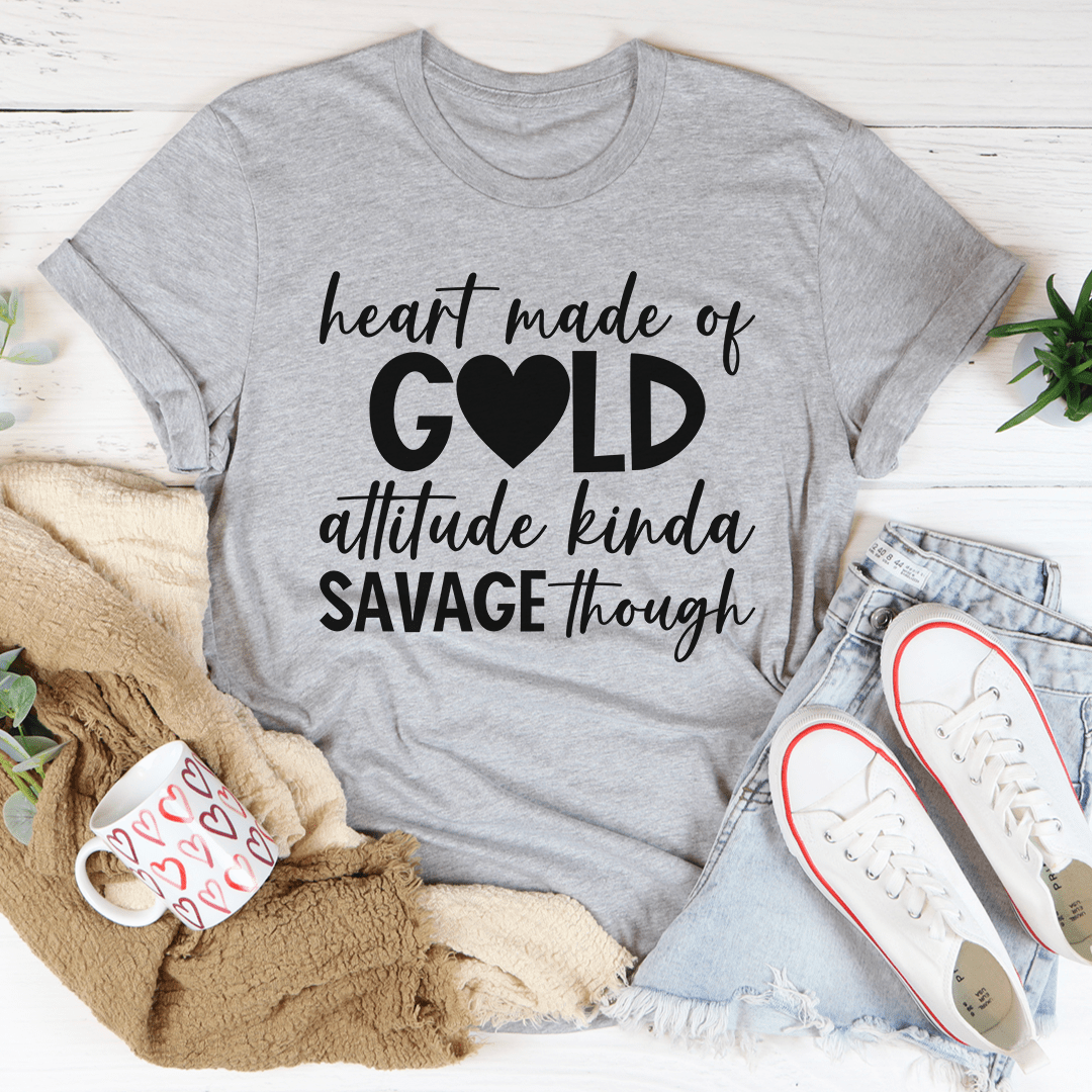 Camiseta Corazón de Oro – Frase Inspiradora para Mujer y Hombre