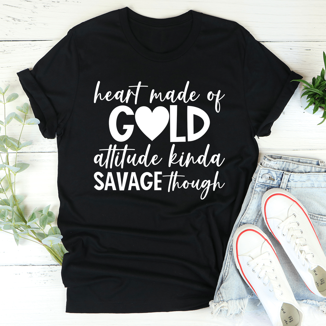 Camiseta Corazón de Oro – Frase Inspiradora para Mujer y Hombre