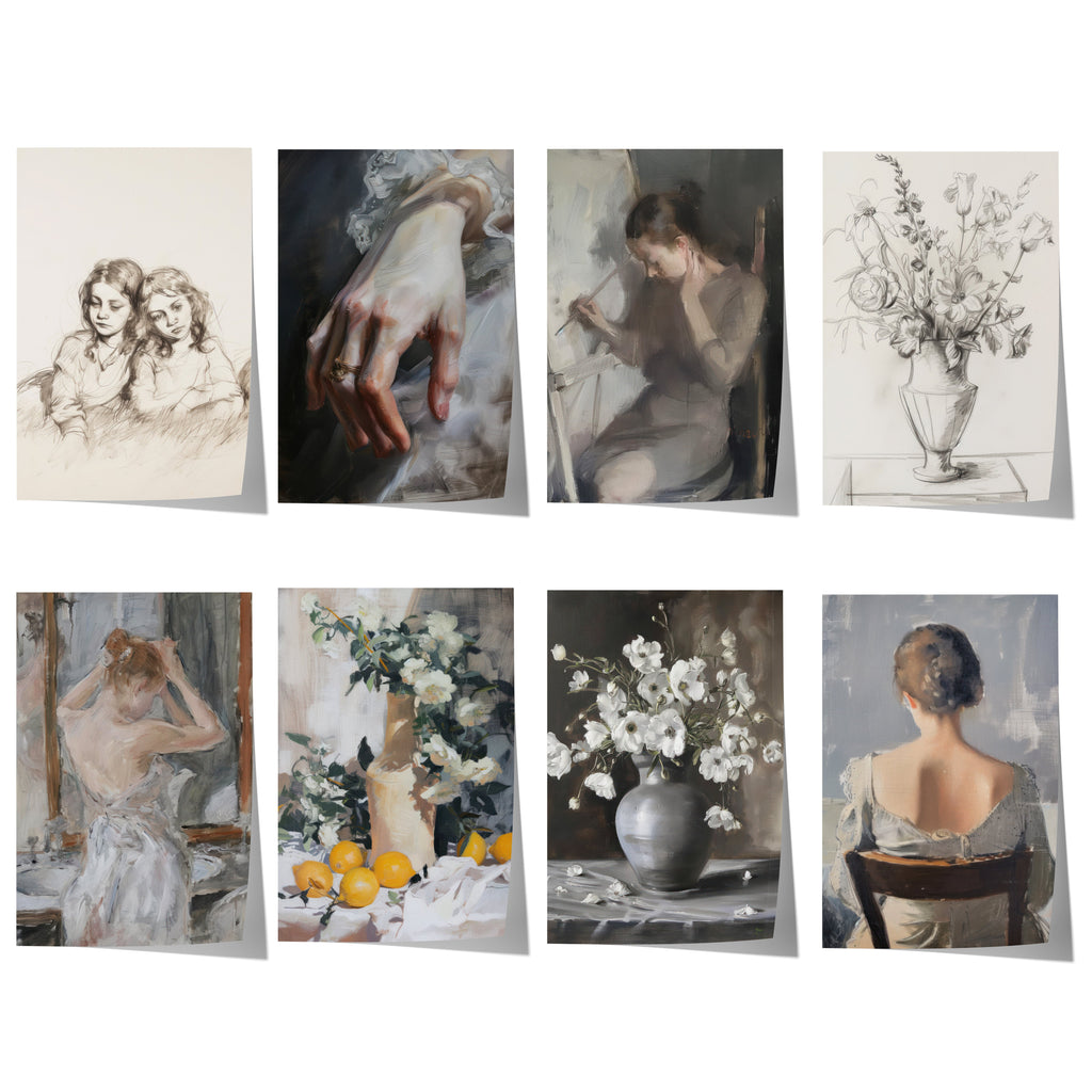 Moderne Vintage Kunst Poster · Geschenkidee · Blumen Porträt Stillleben Klassische Wandkunst · Dekoprint ohne Rahmen-0